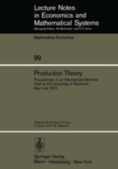 book Production Theory: Proceedings of an International Seminar Held at the University at Karlsruhe May – July 1973