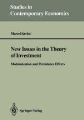 book New Issues in the Theory of Investment: Modernization and Persistence Effects