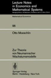 book Zur Theorie von Neumannscher Wachstumsmodelle