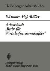 book Arbeitsbuch „Recht für Wirtschaftswissenschaftler“