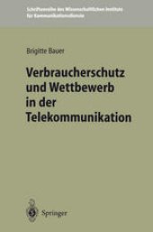 book Verbraucherschutz und Wettbewerb in der Telekommunikation