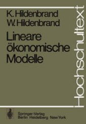 book Lineare ökonomische Modelle