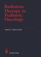 book Radiation Therapy in Pediatric Oncology