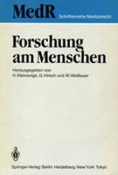 book Forschung am Menschen