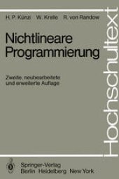 book Nichtlineare Programmierung