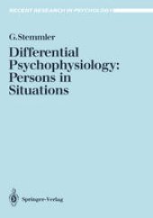 book Differential Psychophysiology: Persons in Situations