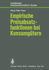 book Empirische Preisabsatzfunktionen bei Konsumgütern