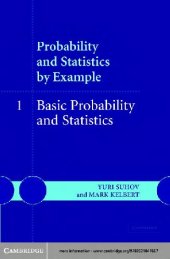 book Probability and statistics by example. Basic probability and statistics