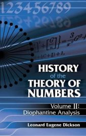 book History of the Theory of Numbers, Volume II: Diophantine Analysis 