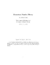 book Elementary number theory