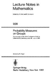 book Probability measures on groups