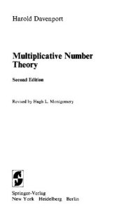 book Multiplicative number theory