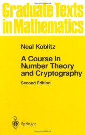 book A course in number theory and cryptography