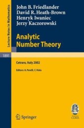 book Analytic Number Theory: Lectures given at the C.I.M.E. Summer School held in Cetraro, Italy, July 11–18, 2002