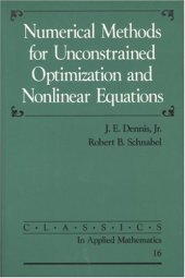 book Numerical methods for unconstrained optimization and nonlinear equations