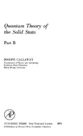 book Quantum theory of the solid state / Part B