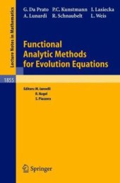 book Functional analytic methods for evolution equations