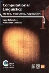 book Computational linguistics: models, resources, applications