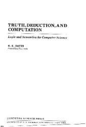 book Truth, deduction, and computation: logic and semantics for computer science