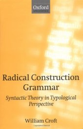 book Radical construction grammar: syntactic theory in typological perspective