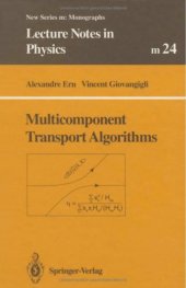 book Multicomponent transport algorithms
