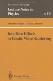 book Interface effects in elastic wave scattering