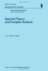 book Notas de Matemática (49): Spectral Theory and Complex Analysis