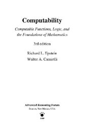 book Computability: computable functions, logic, and the foundations of mathematics