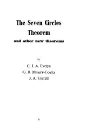 book The seven circles theorem and other new theorems