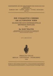 book Die Commotio Cerebri am Alternden Hirn: (Klinische und Experimentelle Untersuchungen)