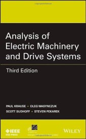 book Analysis of Electric Machinery and Drive Systems