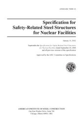 book AISC N690-12 Specification for Safety-Related Steel Structures for Nuclear Facilities