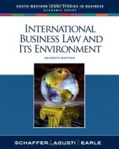 book International Business Law and Its Environment