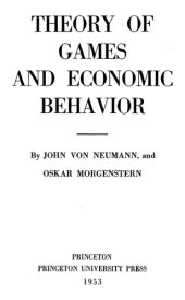 book Theory of Games and Economic Behaviour