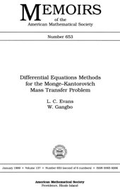 book Differential Equations Methods for the Monge-Kantorevich Mass Transfer Problem