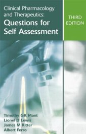 book Clinical Pharmacology and Therapeutics: Questions for Self Assessment, Third edition