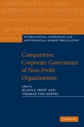 book Comparative Corporate Governance of Non-Profit Organizations