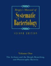 book Bergey's Manual of Systematic Bacteriology: Volume One : The Archaea and the Deeply Branching and Phototrophic Bacteria