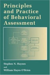 book Principles and Practice of Behavioral Assessment