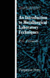 book An Introduction to Metallurgical Laboratory Techniques