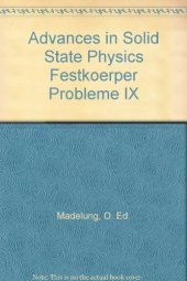 book Festkörper Probleme IX. Advances in Solid State Physics