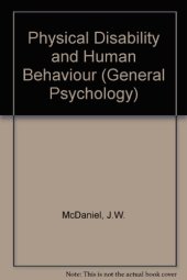 book Physical Disability and Human Behavior