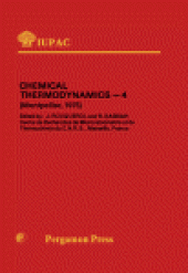 book Chemical Thermodynamics. Plenary Lectures Presented at the Fourth International Conference on Chemical Thermodynamics Université des Sciences et Techniques de Languedoc, Montpellier, France 26–30 August 1975