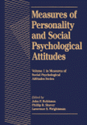 book Measures of Personality and Social Psychological Attitudes. Measures of Social Psychological Attitudes