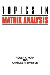 book Topics in matrix analysis