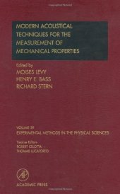 book Modern acoustical techniques for the measurement of mechanical properties