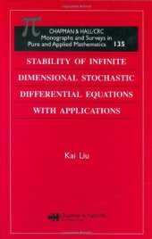 book Stability of infinite dimensional stochastic differential equations with applications