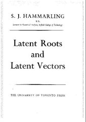 book Latent roots and latent vectors