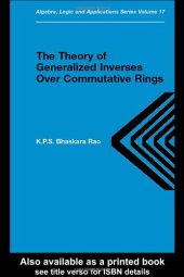 book Theory of generalized inverses over commutative rings