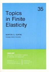 book Topics in finite elasticity